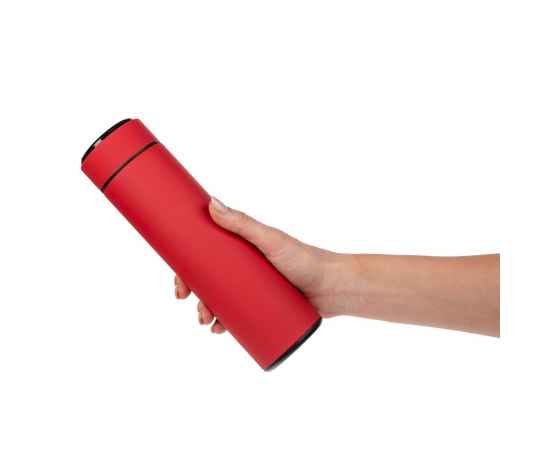 Смарт-бутылка с заменяемой батарейкой Long Therm Soft Touch, красная, Цвет: красный, Объем: 500, изображение 7