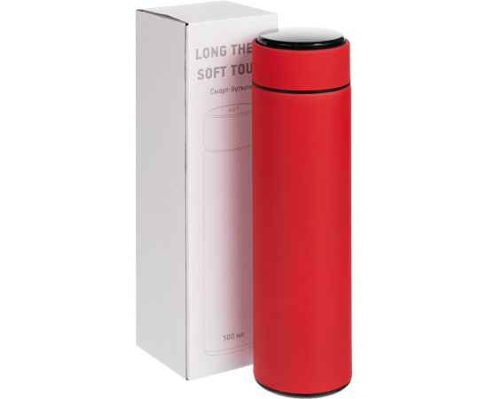 Смарт-бутылка с заменяемой батарейкой Long Therm Soft Touch, красная, Цвет: красный, Объем: 500, изображение 9