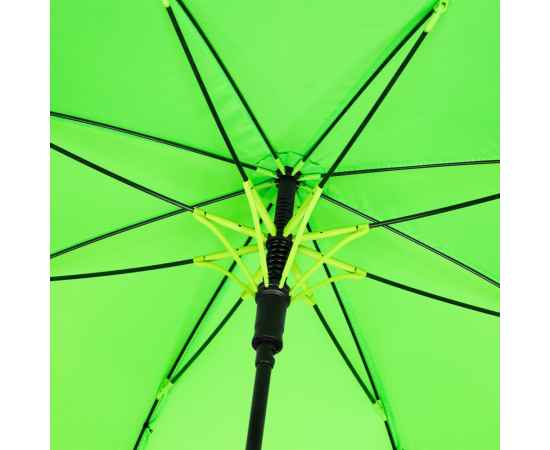 Зонт-трость Undercolor с цветными спицами, зеленое яблоко, Цвет: зеленый, зеленое яблоко, изображение 3