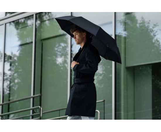 Зонт складной Ribbo, черный, Цвет: черный, изображение 8