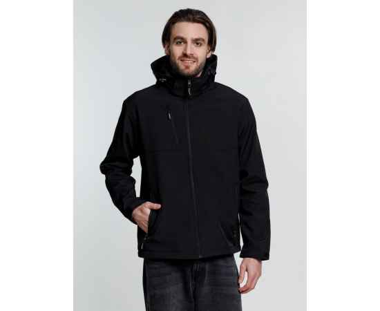 Куртка софтшелл мужская Zagreb, черная, размер S, Цвет: черный, Размер: S, изображение 6