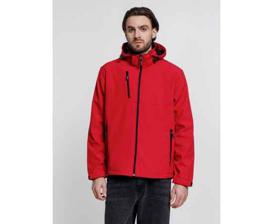 Куртка софтшелл мужская Zagreb, красная, размер S, Цвет: красный, Размер: S, изображение 6