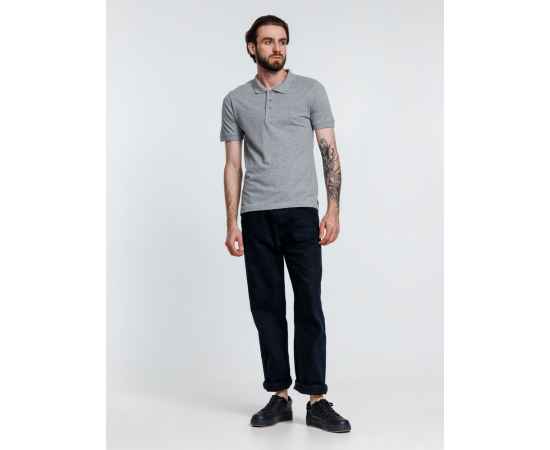 Рубашка поло мужская Adam, серый меланж, размер S, Цвет: серый, серый меланж, Размер: S, изображение 9
