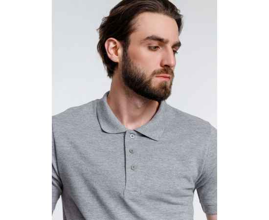 Рубашка поло мужская Adam, серый меланж, размер S, Цвет: серый, серый меланж, Размер: S, изображение 8