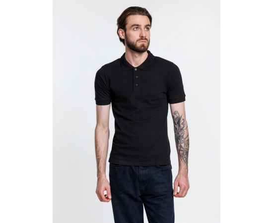 Рубашка поло мужская Adam, черная, размер S, Цвет: черный, Размер: S, изображение 5
