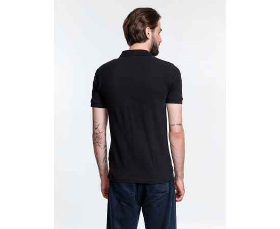 Рубашка поло мужская Adam, черная, размер S, Цвет: черный, Размер: S, изображение 6