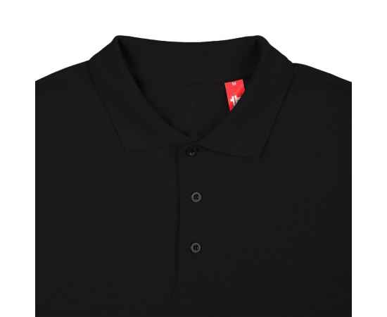 Рубашка поло мужская Adam, черная, размер S, Цвет: черный, Размер: S, изображение 3