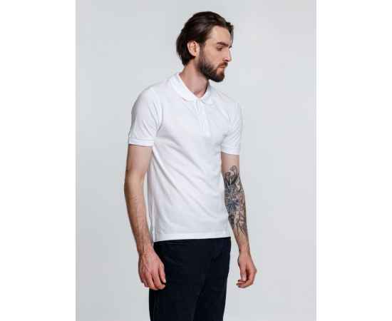Рубашка поло мужская Adam, белая, размер S, Цвет: белый, Размер: S, изображение 5