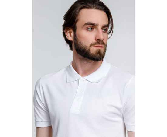 Рубашка поло мужская Adam, белая, размер S, Цвет: белый, Размер: S, изображение 7