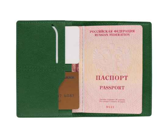 Обложка для паспорта Petrus, зеленая, Цвет: зеленый, изображение 3