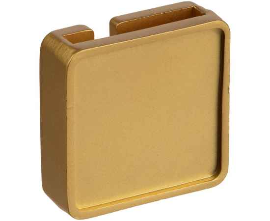 Квадратный шильдик на резинку Epoxi, матовый золотистый, Цвет: золотистый, изображение 3
