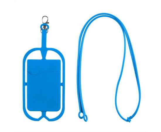 Картхолдер с креплением для телефона, синий, Цвет: синий, изображение 2