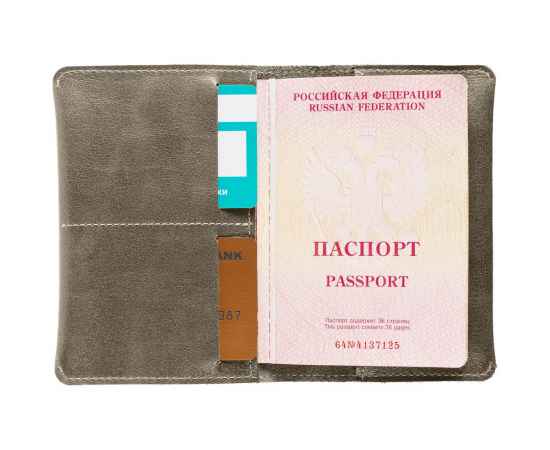 Обложка для паспорта Apache, ver.2, серая, Цвет: серый, изображение 4