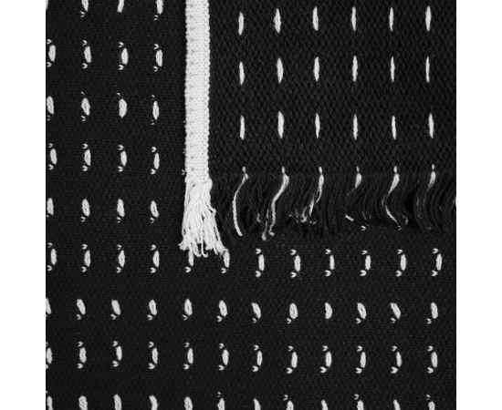 Плед Fringy, черный с белым, Цвет: белый, изображение 3