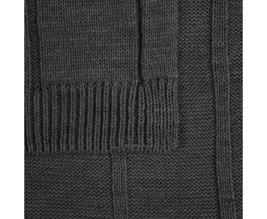 Плед Bambolay, темно-серый меланж, Цвет: серый, серый меланж, изображение 3
