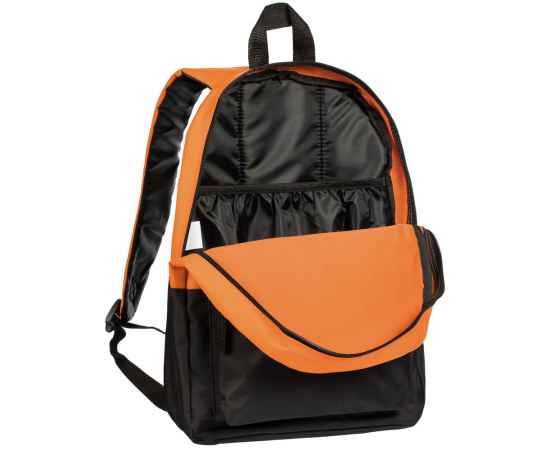 Рюкзак Base Up, черный с оранжевым, Цвет: черный, оранжевый, Объем: 10, изображение 6