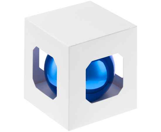 Елочный шар Finery Gloss, 8 см, глянцевый синий, Цвет: синий, изображение 2
