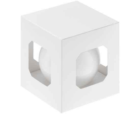 Елочный шар Finery Gloss, 8 см, глянцевый белый, Цвет: белый, изображение 2