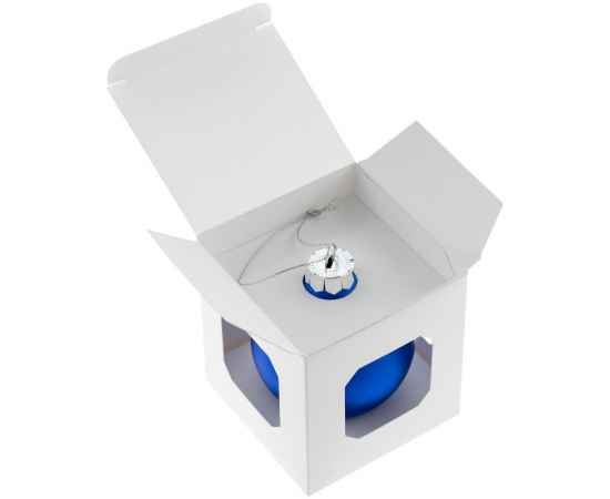 Елочный шар Finery Matt, 8 см, матовый синий, Цвет: синий, изображение 3