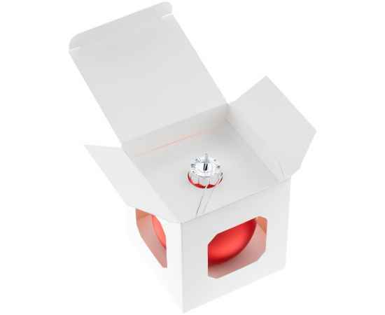 Елочный шар Finery Matt, 8 см, матовый красный, Цвет: красный, изображение 3