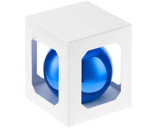 Елочный шар Finery Gloss, 10 см, глянцевый синий, Цвет: синий, изображение 3