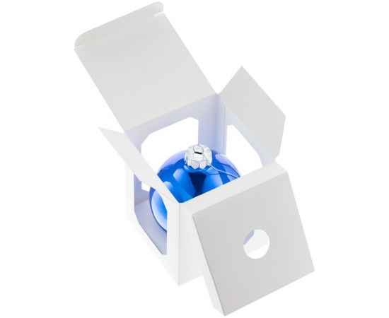 Елочный шар Finery Gloss, 10 см, глянцевый синий, Цвет: синий, изображение 5