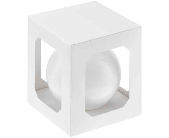 Елочный шар Finery Gloss, 10 см, глянцевый белый, Цвет: белый, изображение 3