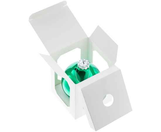 Елочный шар Finery Gloss, 10 см, глянцевый зеленый, Цвет: зеленый, изображение 5