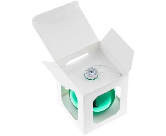 Елочный шар Finery Gloss, 10 см, глянцевый зеленый, Цвет: зеленый, изображение 4