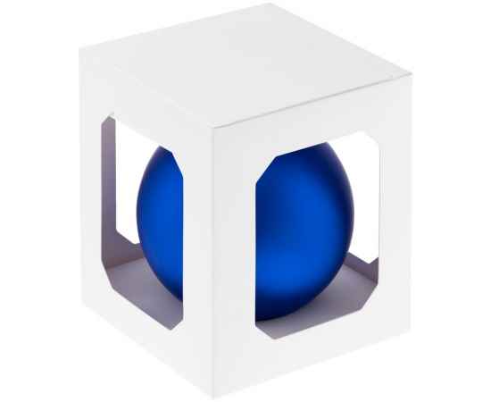 Елочный шар Finery Matt, 10 см, матовый синий, Цвет: синий, изображение 3