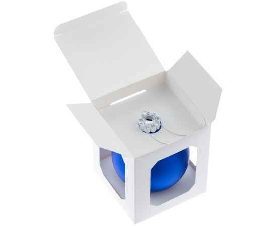 Елочный шар Finery Matt, 10 см, матовый синий, Цвет: синий, изображение 4