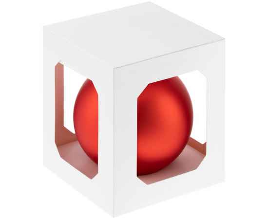 Елочный шар Finery Matt, 10 см, матовый красный, Цвет: красный, изображение 3