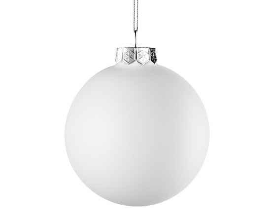 Елочный шар Finery Matt, 10 см, матовый белый, Цвет: белый, изображение 2