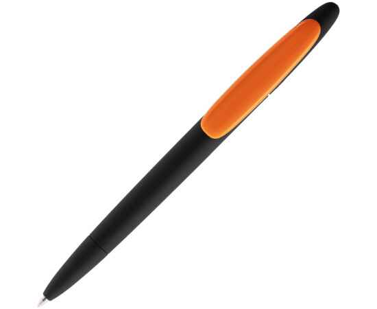 Ручка шариковая Prodir DS5 TRR-P Soft Touch, черная с оранжевым, изображение 4