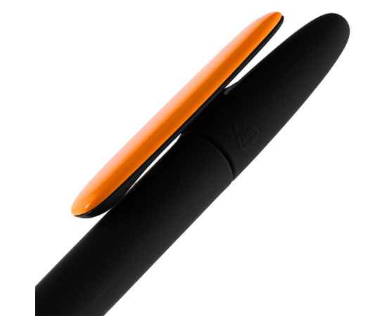 Ручка шариковая Prodir DS5 TRR-P Soft Touch, черная с оранжевым, изображение 5