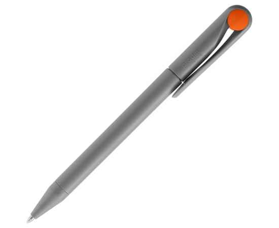 Ручка шариковая Prodir DS1 TMM Dot, серая с оранжевым, изображение 3