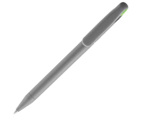 Ручка шариковая Prodir DS1 TMM Dot, серая с ярко-зеленым, изображение 4