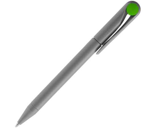 Ручка шариковая Prodir DS1 TMM Dot, серая с ярко-зеленым, изображение 2