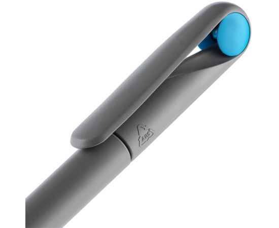 Ручка шариковая Prodir DS1 TMM Dot, серая с голубым, изображение 5