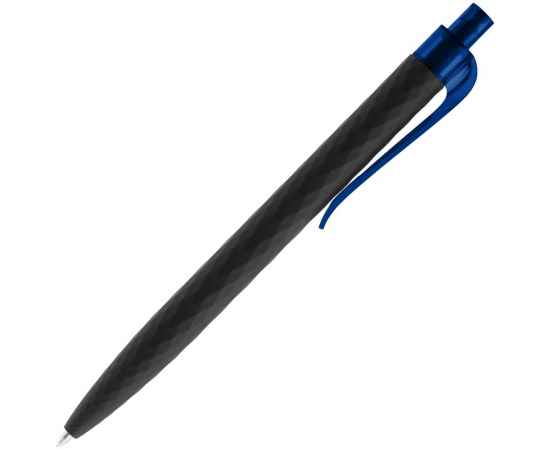 Ручка шариковая Prodir QS01 PRT-P Soft Touch, черная с синим, изображение 3