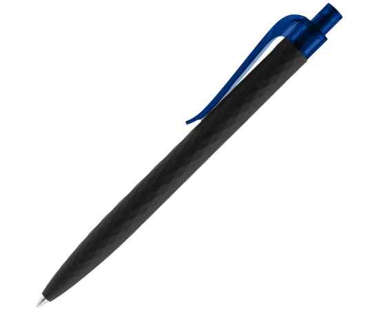 Ручка шариковая Prodir QS01 PRT-P Soft Touch, черная с синим, изображение 2