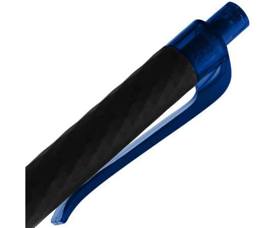 Ручка шариковая Prodir QS01 PRT-P Soft Touch, черная с синим, изображение 6