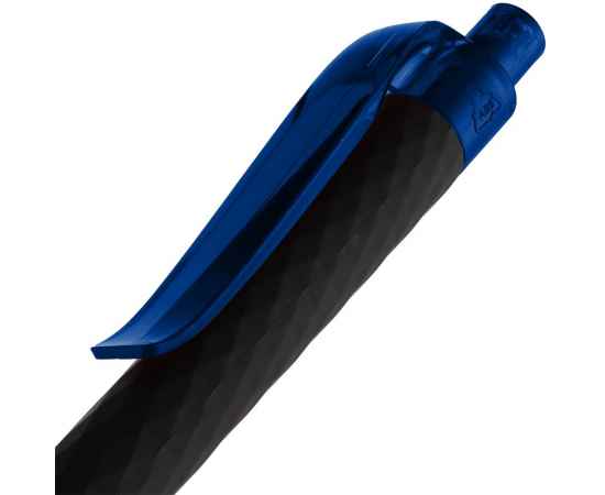 Ручка шариковая Prodir QS01 PRT-P Soft Touch, черная с синим, изображение 5