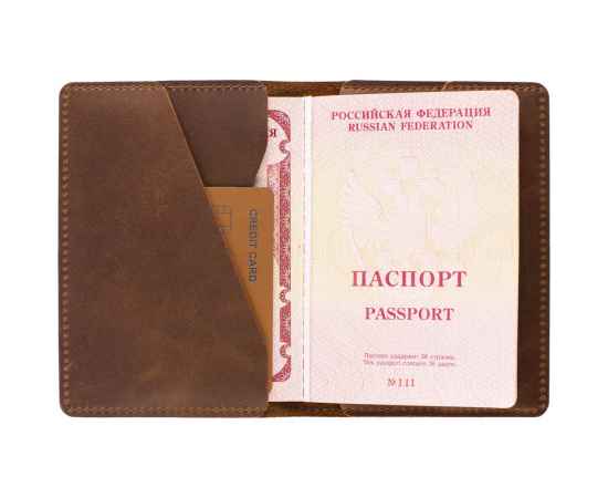 Обложка для паспорта inStream, коричневая, изображение 6