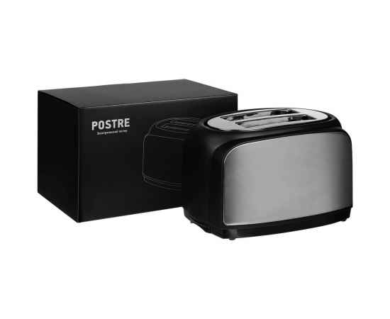 Электрический тостер Postre, серебристо-черный, изображение 8