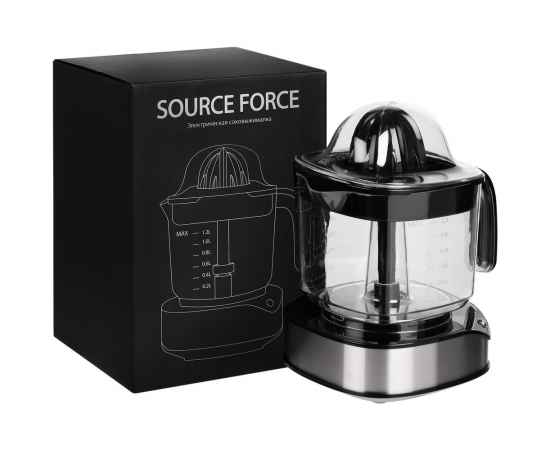 Электрическая соковыжималка для цитрусовых Source Force, серебристо-черная, изображение 4