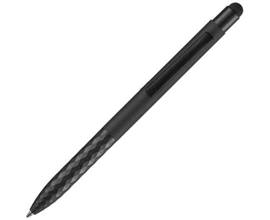Ручка шариковая Digit Soft Touch со стилусом, черная, Цвет: черный, изображение 4