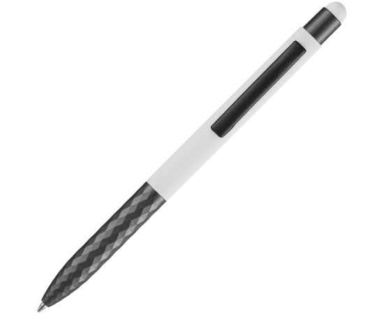 Ручка шариковая Digit Soft Touch со стилусом, белая, Цвет: белый, изображение 4