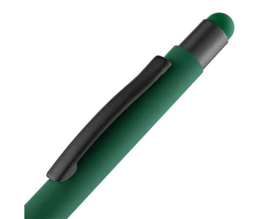 Ручка шариковая Digit Soft Touch со стилусом, зеленая, Цвет: зеленый, изображение 5