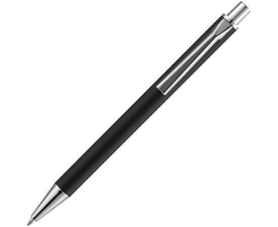 Ручка шариковая Lobby Soft Touch Chrome, черная, Цвет: черный, изображение 2